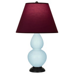 Double Gourd Table Lamp - Baby Blue / Plum / Lavender Lining