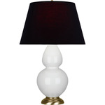 Double Gourd Table Lamp - Lily / Ink Black / Rose Red Lining