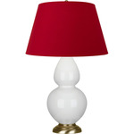 Double Gourd Table Lamp - Lily / Rose Red / Ink Black Lining