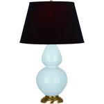 Double Gourd Table Lamp - Baby Blue / Ink Black / Rose Red Lining