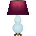 Double Gourd Table Lamp - Baby Blue / Plum / Lavender Lining