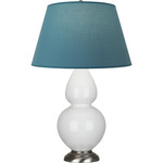 Double Gourd Table Lamp - Lily / Bright Blue / Gray Lining