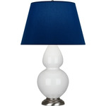 Double Gourd Table Lamp - Lily / Navy / Gray Lining