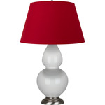 Double Gourd Table Lamp - Lily / Rose Red / Ink Black Lining