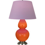 Double Gourd Table Lamp - Pumpkin / Lavender / Plum Lining