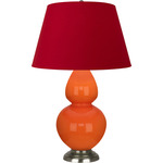 Double Gourd Table Lamp - Pumpkin / Rose Red / Ink Black Lining