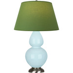 Double Gourd Table Lamp - Baby Blue / Tea Green / Taupe Lining