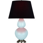 Double Gourd Table Lamp - Baby Blue / Ink Black / Rose Red Lining