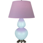 Double Gourd Table Lamp - Baby Blue / Lavender / Plum Lining