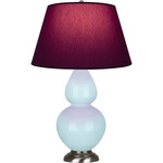 Double Gourd Table Lamp - Baby Blue / Plum / Lavender Lining