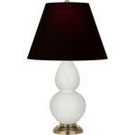 Double Gourd Table Lamp - Lily / Ink Black / Rose Red Lining