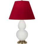 Double Gourd Table Lamp - Lily / Rose Red / Ink Black Lining