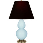 Double Gourd Table Lamp - Baby Blue / Ink Black / Rose Red Lining