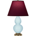 Double Gourd Table Lamp - Baby Blue / Plum / Lavender Lining