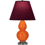 Double Gourd Table Lamp - Pumpkin / Plum / Lavender Lining