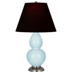 Double Gourd Table Lamp - Baby Blue / Ink Black / Rose Red Lining