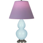 Double Gourd Table Lamp - Baby Blue / Lavender / Plum Lining