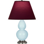 Double Gourd Table Lamp - Baby Blue / Plum / Lavender Lining