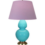 Double Gourd Table Lamp - Egg Blue / Lavender / Plum Lining