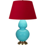 Double Gourd Table Lamp - Egg Blue / Rose Red / Ink Black Lining