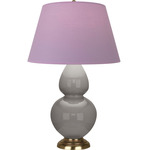 Double Gourd Table Lamp - Smoky Taupe / Lavender / Plum Lining