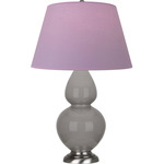 Double Gourd Table Lamp - Smoky Taupe / Lavender / Plum Lining