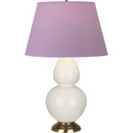 Double Gourd Table Lamp - Bone / Lavender / Plum Lining