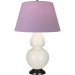 Double Gourd Table Lamp - Bone / Lavender / Plum Lining