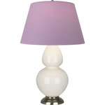 Double Gourd Table Lamp - Bone / Lavender / Plum Lining