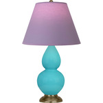 Double Gourd Table Lamp - Egg Blue / Lavender / Plum Lining