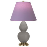 Double Gourd Table Lamp - Smoky Taupe / Lavender / Plum Lining
