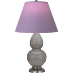 Double Gourd Table Lamp - Smoky Taupe / Lavender / Plum Lining