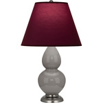 Double Gourd Table Lamp - Smoky Taupe / Plum / Lavender Lining