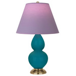 Double Gourd Table Lamp - Peacock / Lavender / Plum Lining