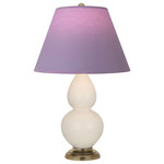 Double Gourd Table Lamp - Bone / Lavender / Plum Lining