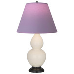 Double Gourd Table Lamp - Bone / Lavender / Plum Lining