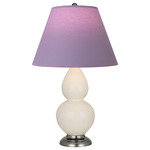 Double Gourd Table Lamp - Bone / Lavender / Plum Lining