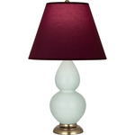 Double Gourd Table Lamp - Celadon / Plum / Lavender Lining