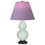 Double Gourd Table Lamp - Celadon / Lavender / Plum Lining