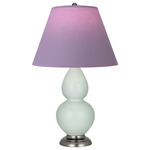 Double Gourd Table Lamp - Celadon / Lavender / Plum Lining