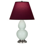 Double Gourd Table Lamp - Celadon / Plum / Lavender Lining