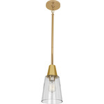 Wheatley Pendant - Modern Brass / Clear