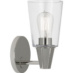 Wheatley Plug-in Wall Sconce - Polished Chrome / Clear