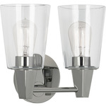 Wheatley Plug-in Bathroom Vanity Light - Polished Chrome / Clear