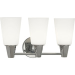 Wheatley Plug-in Bathroom Vanity Light - Polished Chrome / Frosted White