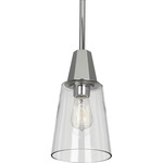 Wheatley Pendant - Polished Chrome / Clear