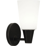 Wheatley Plug-in Wall Sconce - Deep Patina Bronze / Frosted White