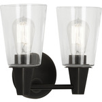 Wheatley Plug-in Bathroom Vanity Light - Deep Patina Bronze / Clear