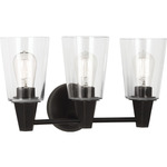 Wheatley Plug-in Bathroom Vanity Light - Deep Patina Bronze / Clear