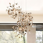Argent Round Chandelier - White / Champagne